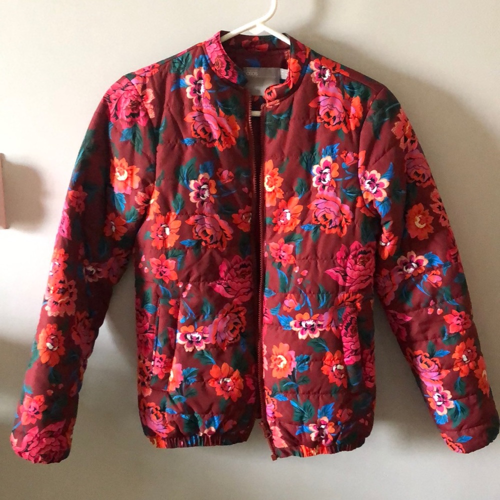 Floral bomber jacket